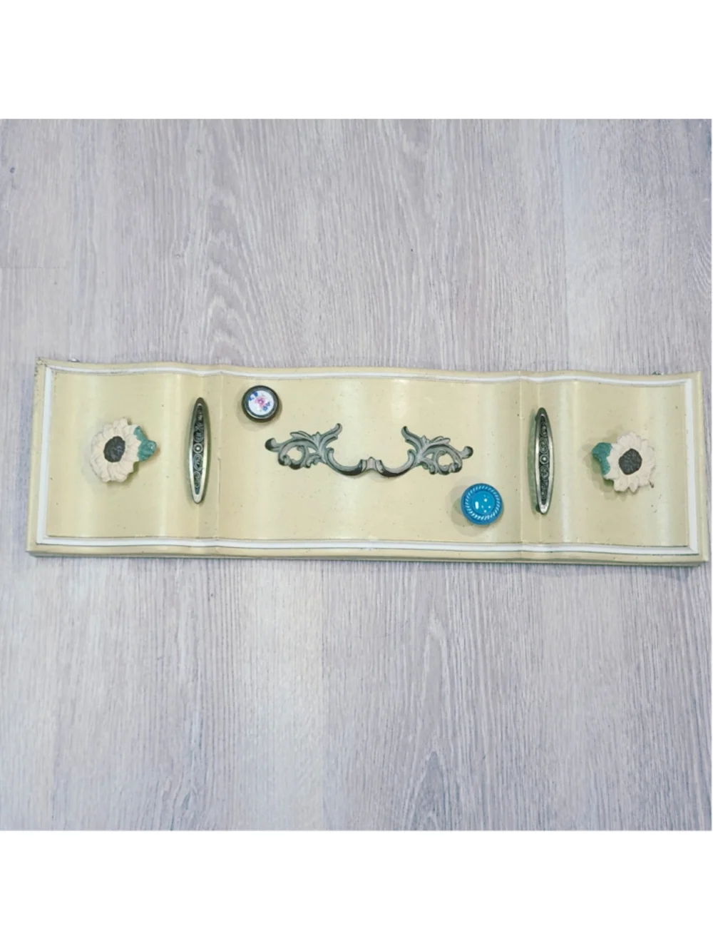 Handmade wall knob hook shelf repurposed drawer front